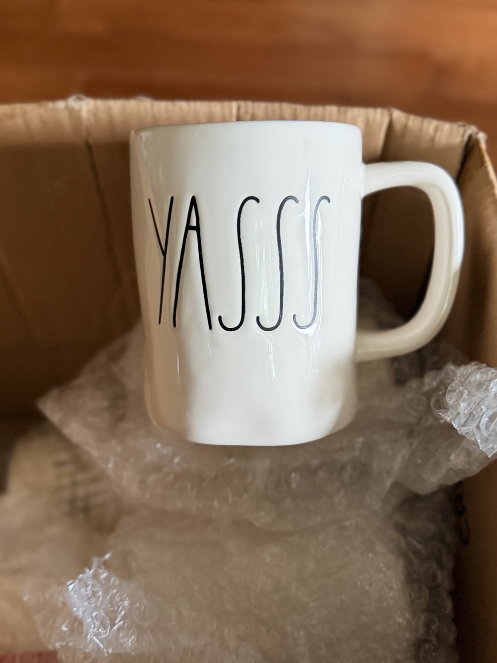 Rae Dunn YAASSS Cream Ceramic Mug - Picture 3 of 3